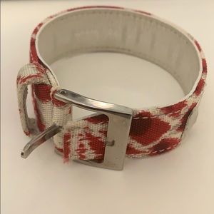 AUTHENTIC GUCCI RED PRINT BRACELET/WATCH STRAP